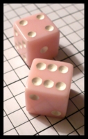 Dice : Dice - 6D - SKA Pink 2 with White Pips - SK Collection buy Nov 2010